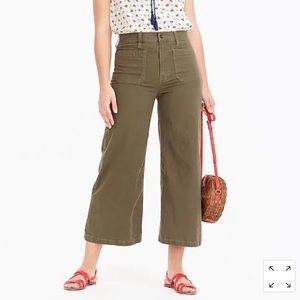 J Crew Point Sur Washed Wide Leg Crop Pant Size 29